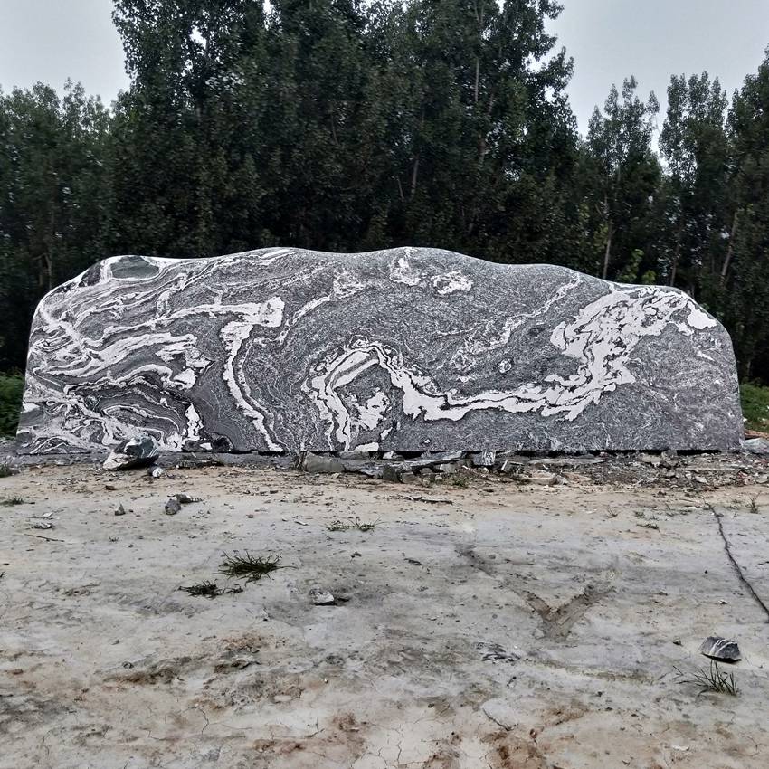 景观影壁墙泰山石自然石公园雪浪石景观假山石厂家