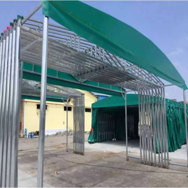 移动推拉帆布棚网球场电动蓬伸缩推拉烟台莱州