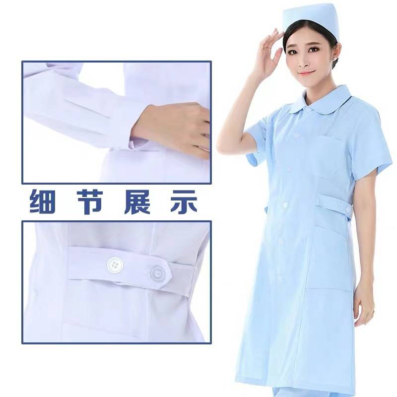 批发夏女医生工作服秋冬季护士服药店实验室白大褂长袖美容师服装价格 中国供应商