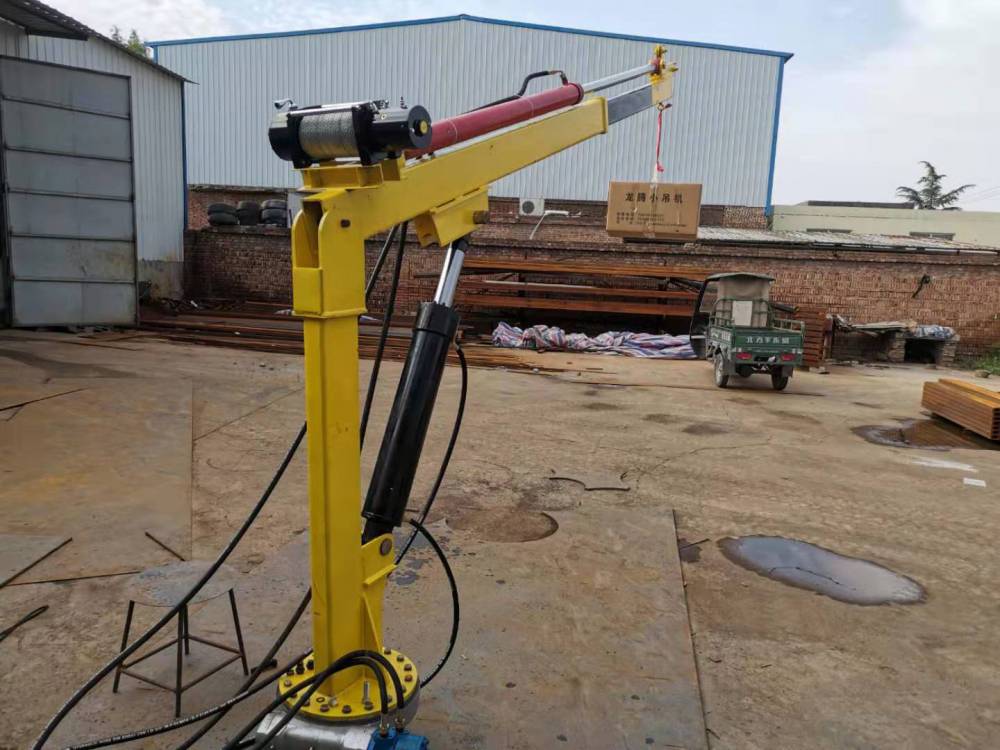 低噪装载移动车用吊臂旋转起重自动全液压三吨小型吊机