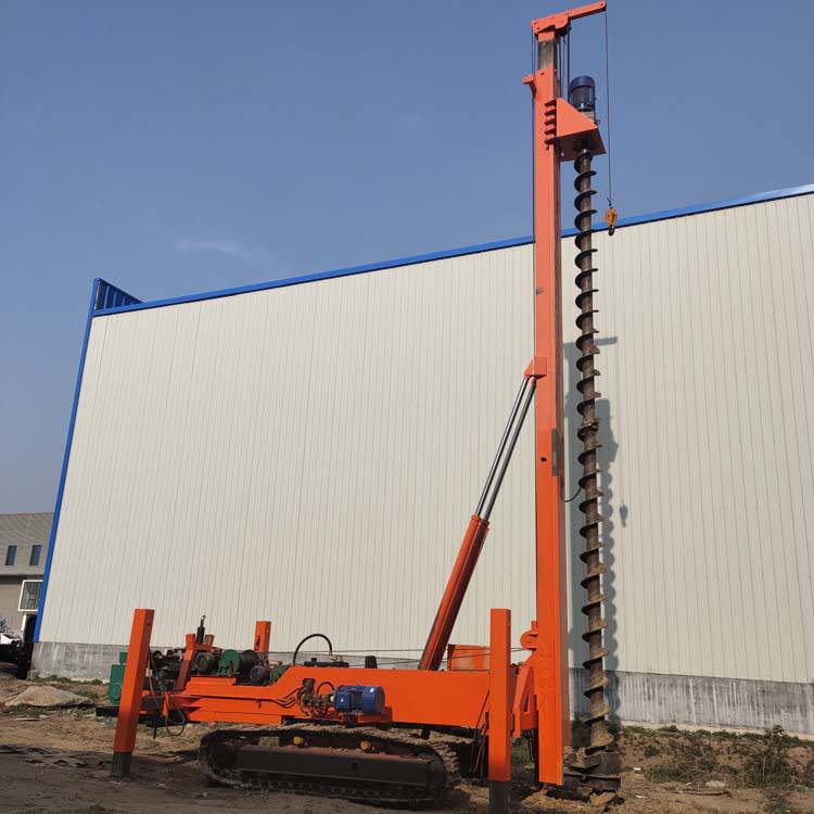 钢制履带行走长螺旋打桩机复杂地形螺旋钻孔机工程长螺旋钻机