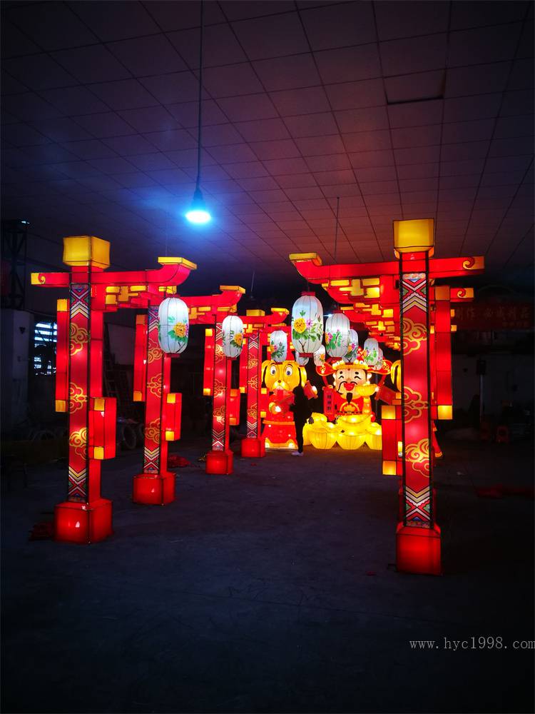 内蒙古制作花灯厂家 华亦彩 恐龙彩灯定制