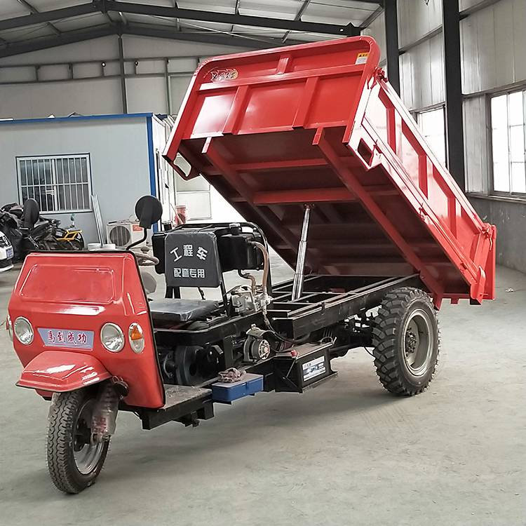 农用矿用自卸式三轮车电启动柴油三轮车后卸式翻斗运输车