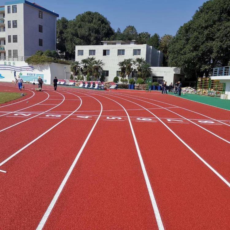 学校塑胶跑道篮球场运动场地建设操场跑道修补材料塑胶跑道施工河北亿