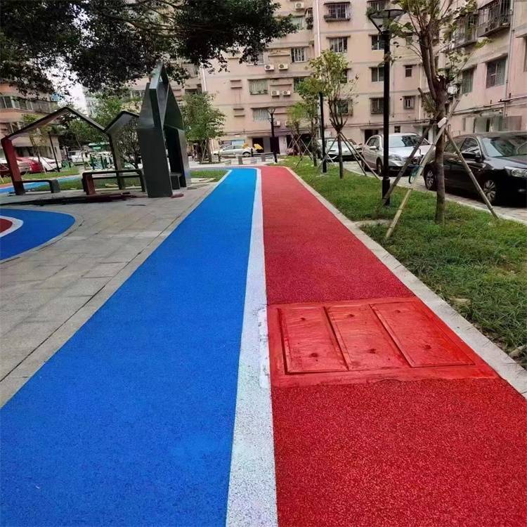 c30透水混凝土胶结料小区人行道彩色透水地坪聚氨酯罩面漆