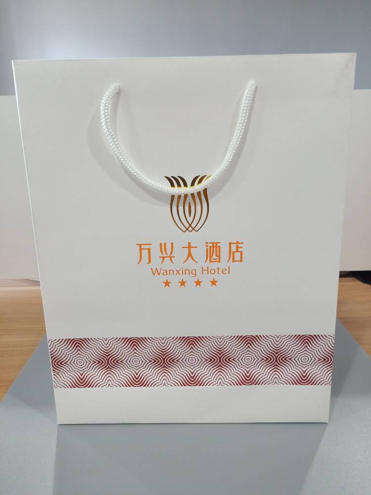 酒店宾馆一次性礼品袋手提袋纸袋手拎袋定制印刷logo