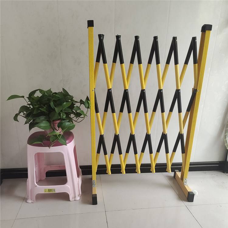 防护栏智科生产定制移动式防护栏侧轮推拉收缩玻璃钢绝缘隔离带