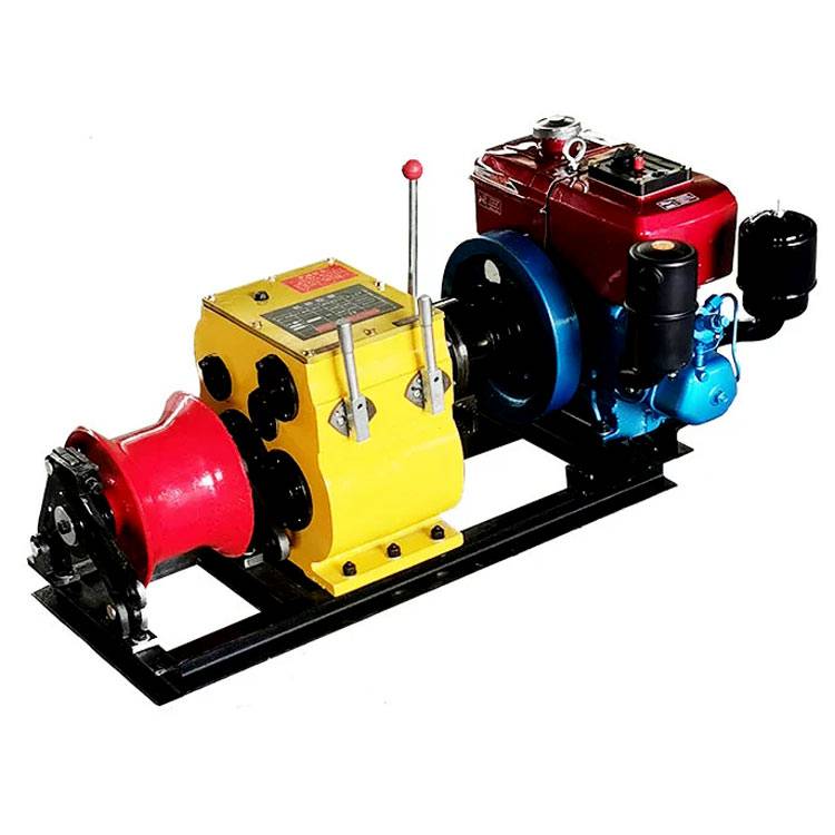 快中快湘潭机动绞磨五吨绞磨机手拉式柴油绞磨机