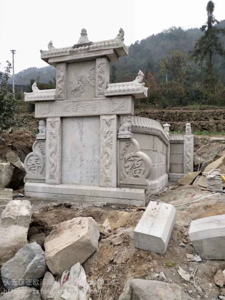 贵州混凝土砖雕围栏装饰坟墓模具