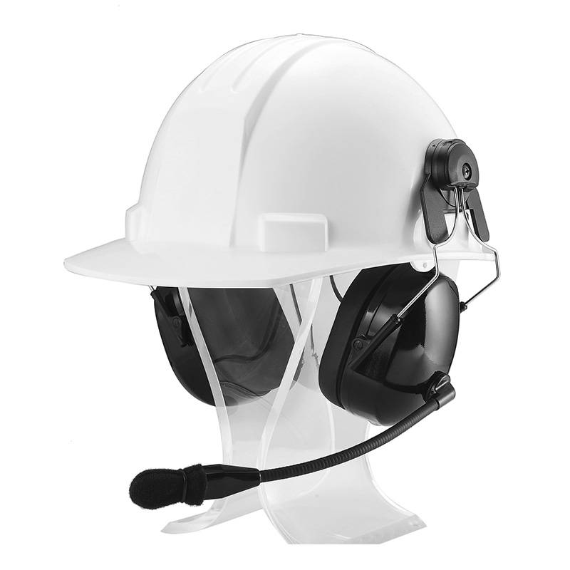 重型降噪头盔式高舒耳罩防噪音安全帽工地用头戴式对讲机耳机图片