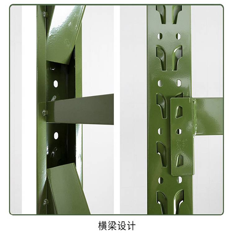 军绿色货架可移动仓库货架盾牌背包摆放货架