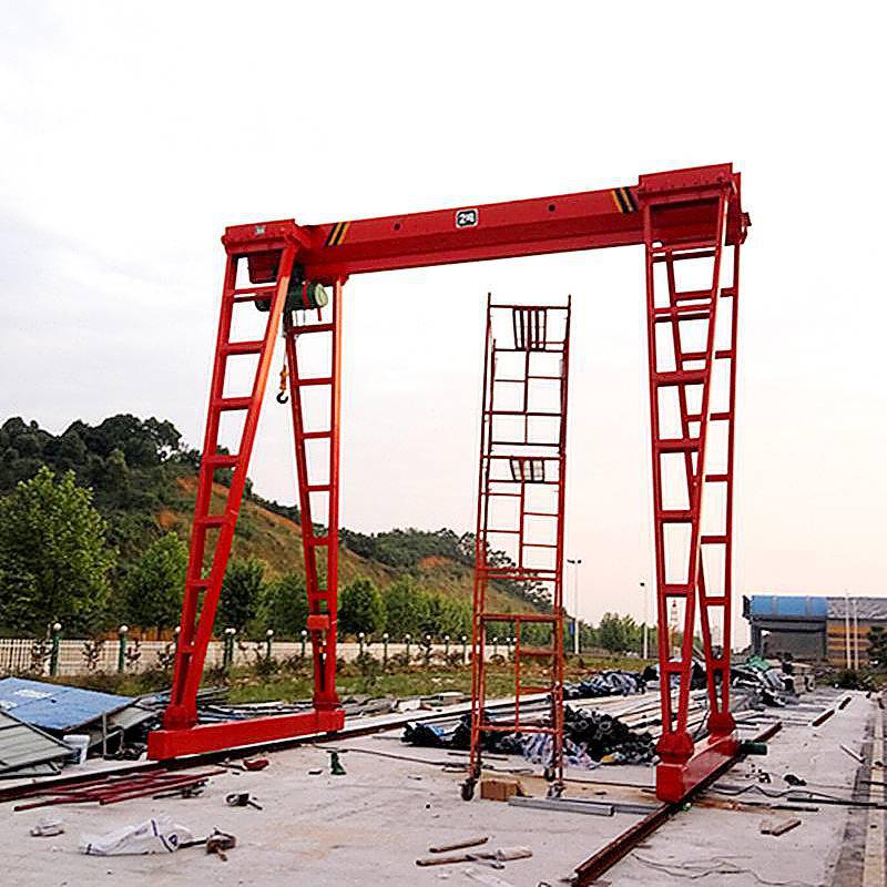 工地用大吨位高效单梁龙门山东电动单梁门式起重机