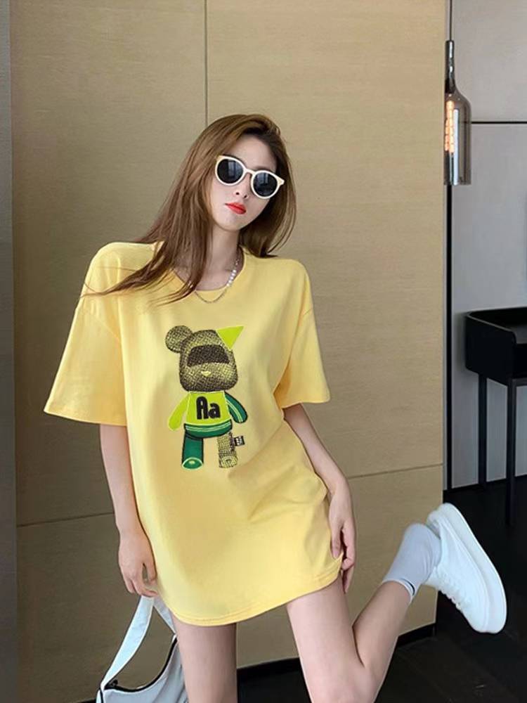工厂清货夏季时尚女士T恤韩版短袖杂款T恤女装供应