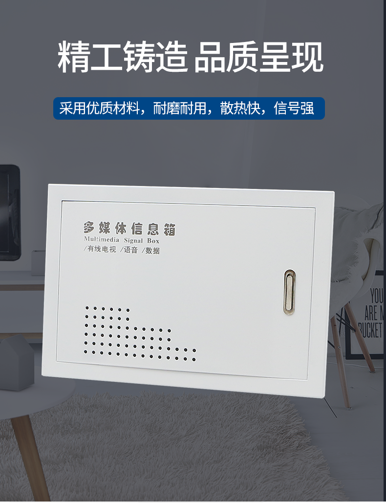 塑面多媒体室内信息箱网络布线箱工程弱电箱家用信息集线箱
