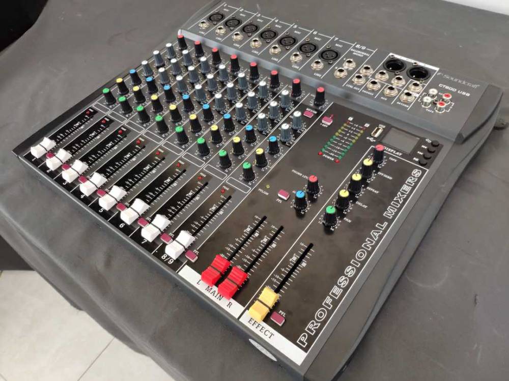 声艺8路调音台小型舞台演出家用带蓝牙usb数字效果