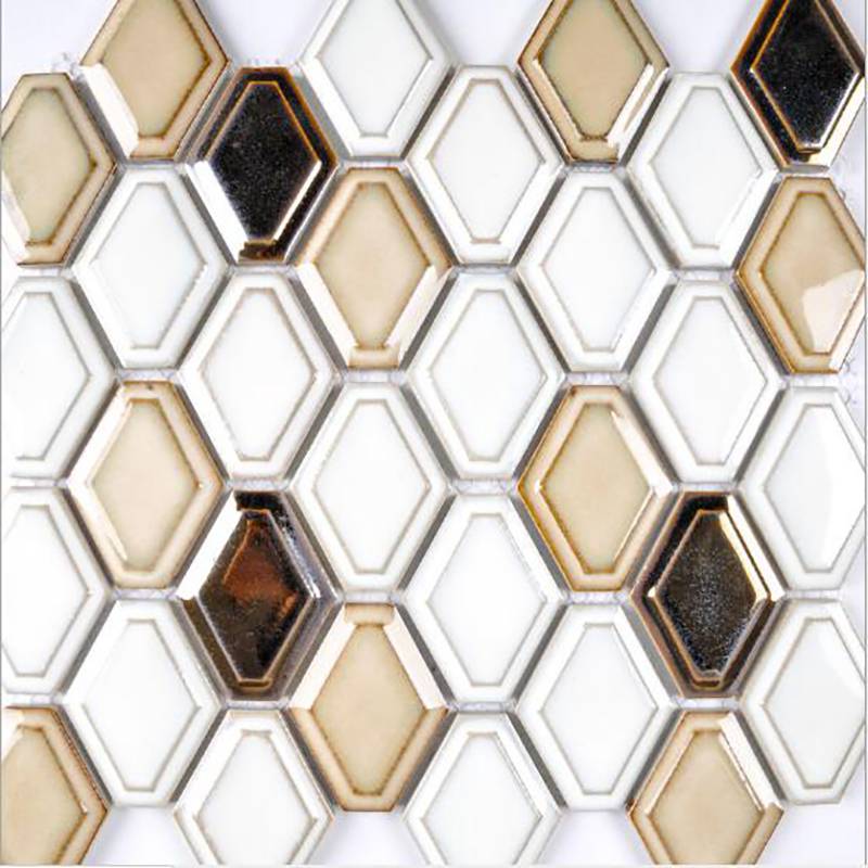 长六角陶瓷马赛克六边形手工装饰砖艺术背景墙卫生间浴室内墙瓷砖