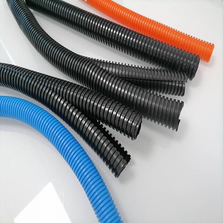 日照pp阻燃双拼波纹管内径20双开口电缆穿线管尼龙开口软管厂