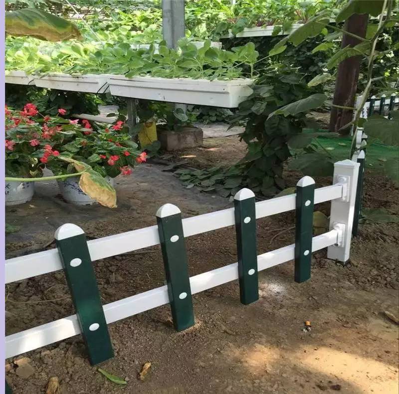 庭院绿化栏杆 PVC塑钢栏杆 公园花池绿化草坪栏杆 瑞莱
