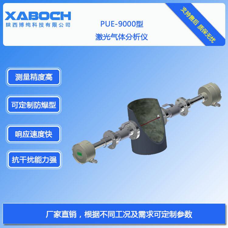 博纯PUE-9000原位半导体激光气体分析仪CO CH4秒级响应测量精度高