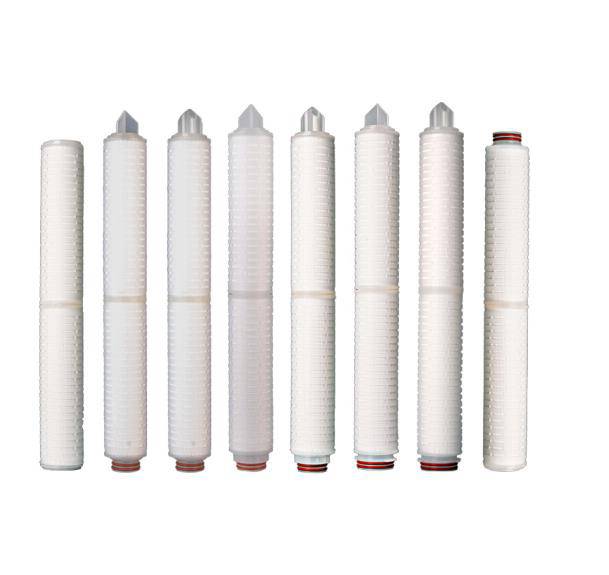 亲水性聚四氟乙烯滤芯ptfe折叠滤芯乙醇等化工类液体过滤水滤芯华膜