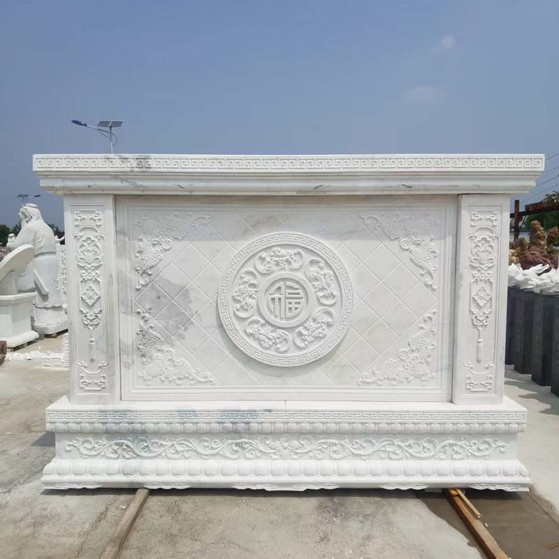 山东聊城大型青石石雕照壁玄关壁画庭院影壁墙照壁迎门墙图片样式