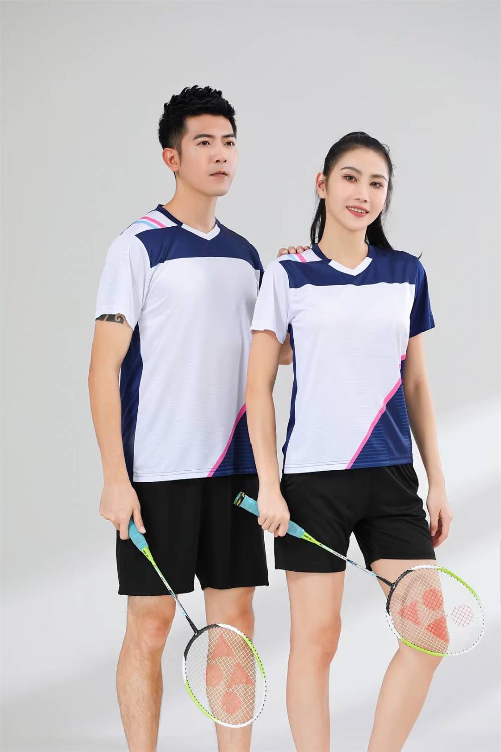 羽毛球服女夏季2023男款乒乓球衣服速干透气比赛训练运动套装