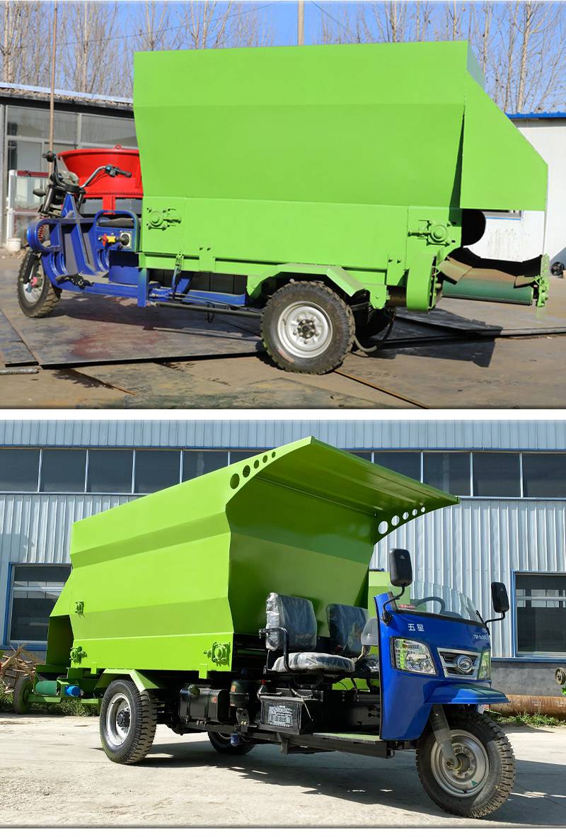 车载式tmr搅拌撒料车养殖场牛羊饲料投喂车养驴用柴油电动撒草车