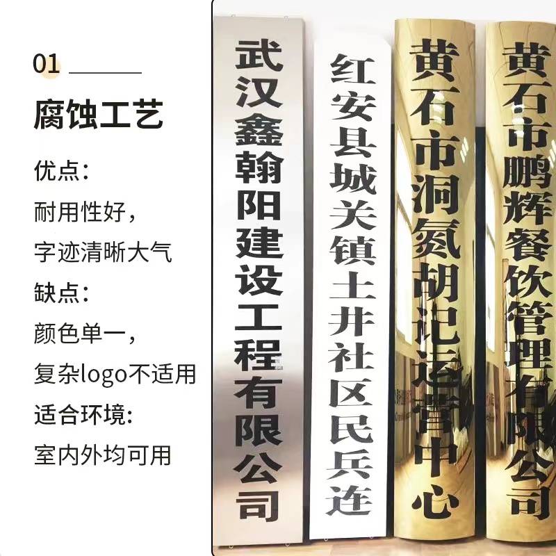 焕环祥不锈钢门牌定做定制办公室标牌标识牌提示牌招牌批发