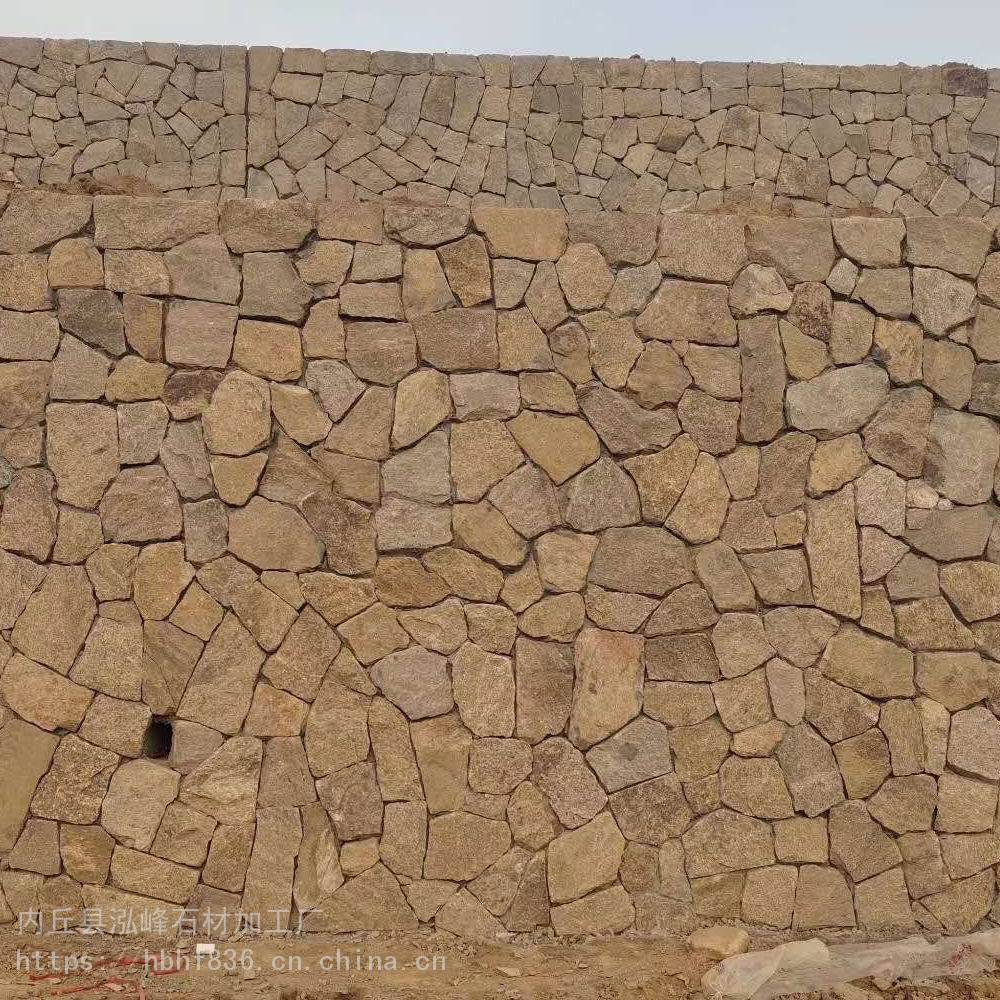 不规则青石板河北板岩青石板碎拼拉丝青石板文化石