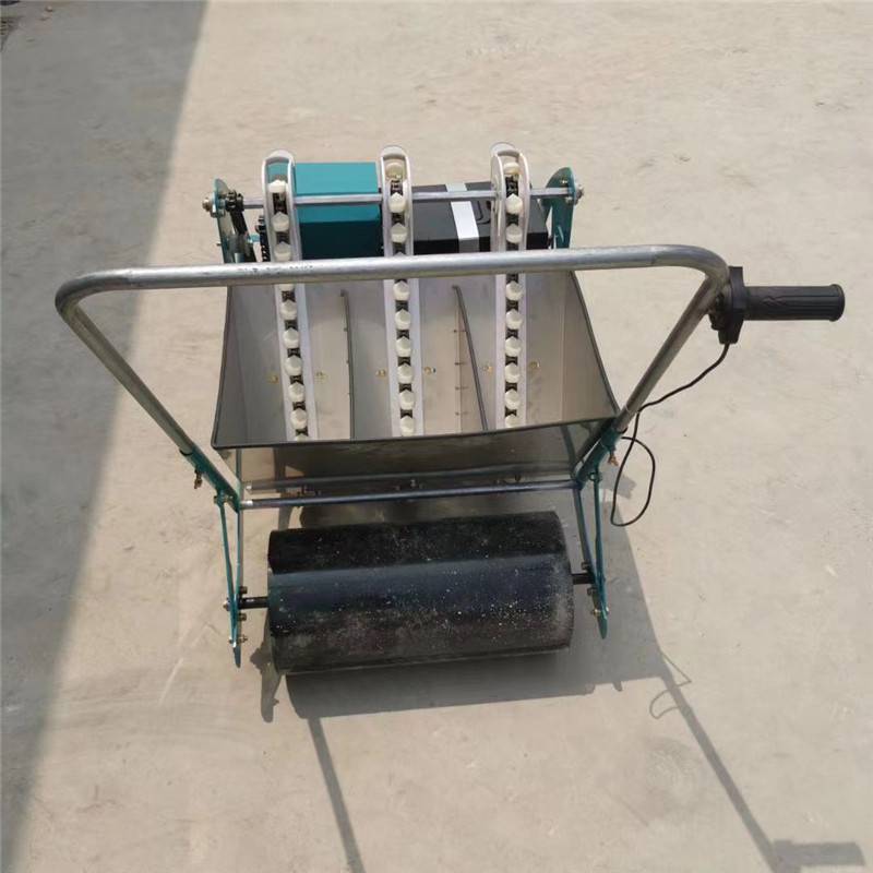 可调株距大蒜种植机出苗率高的种蒜机电动小型3行大蒜种植机