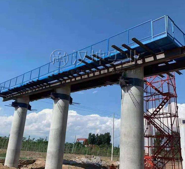 工地组装式圆形墩柱施工平台汉坤实业出品牢固稳定承载力强