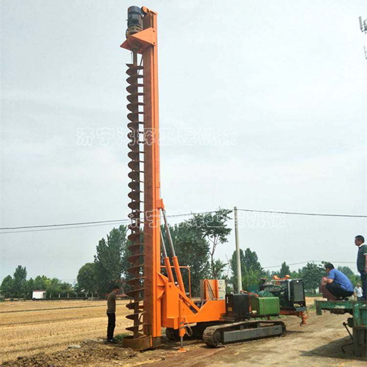 拉森钢板桩引孔机拉伸钢板桩打桩机履带式长螺旋打桩机