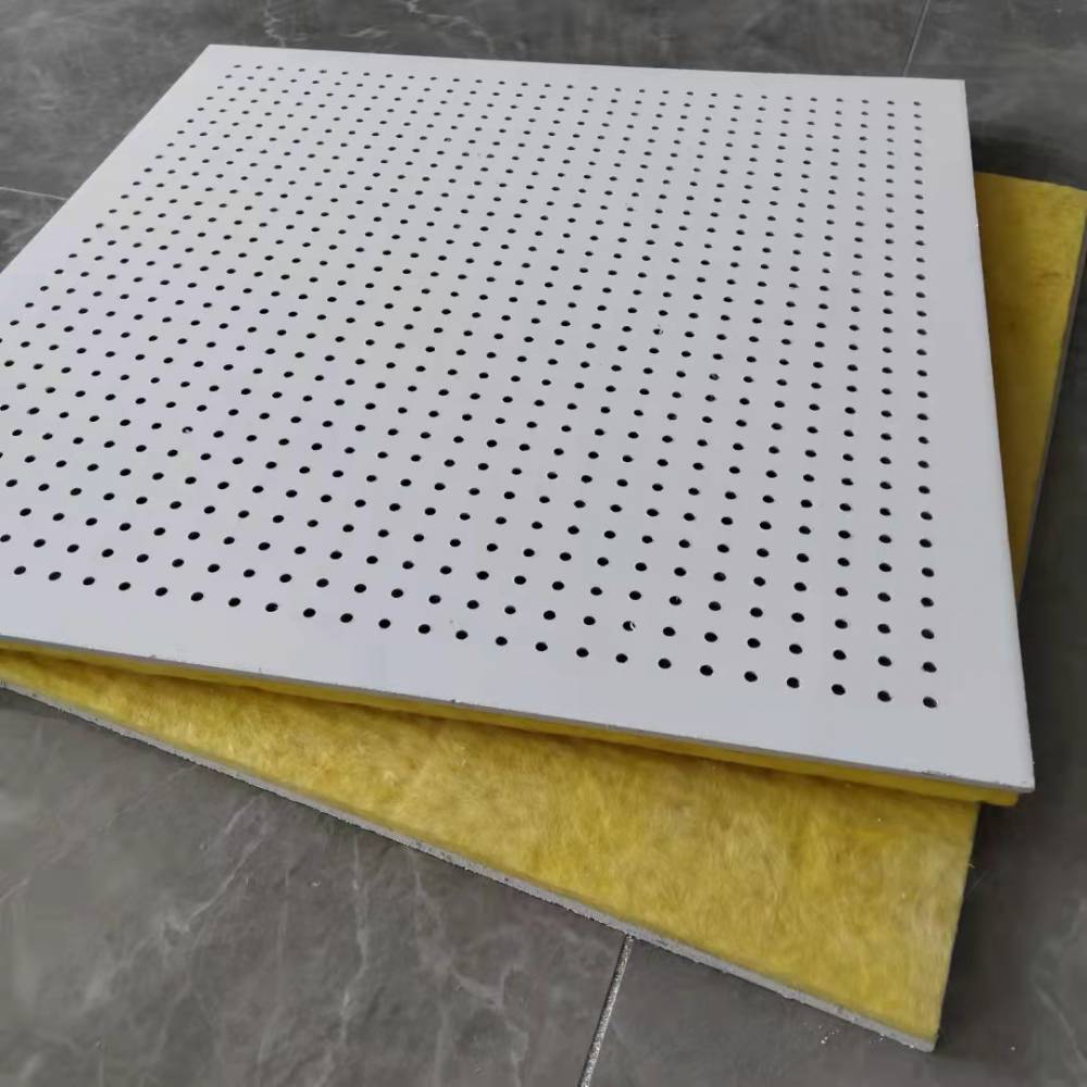60060015mm硅酸钙穿孔吸音板a级防火穿孔复合天花板