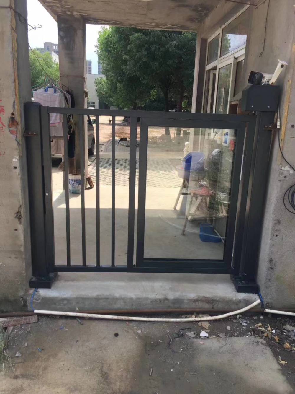 达讯dxp17电动移门推拉门小区人行通道广告门广告平推门人行刷卡平移