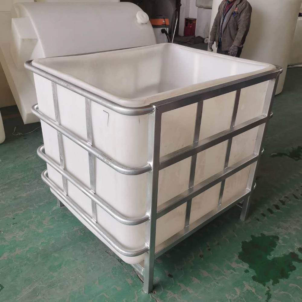 化工塑料吨桶带盖加厚柴油车载大水方大口桶食品级铁架千升桶