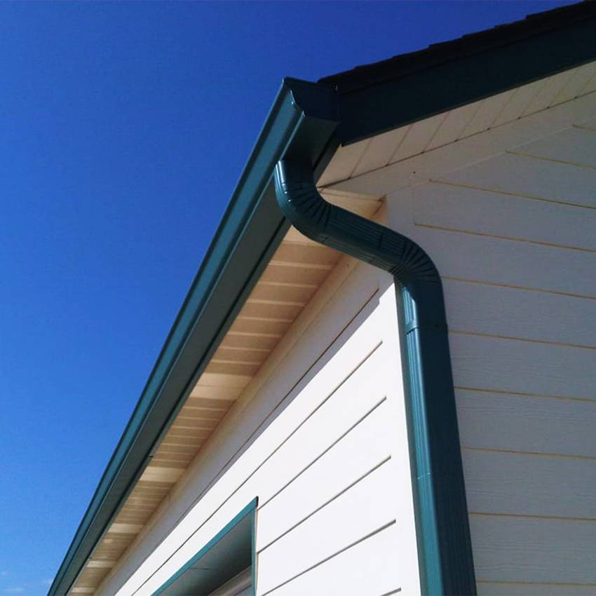 云南安宁铝合金檐沟水槽8英寸成品天沟金属方形雨水管