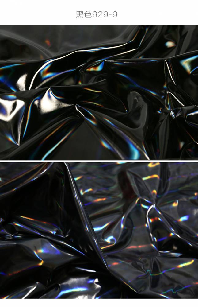 舞台蒸汽波镭射羽绒服面料价格柯桥镭射羽绒服面料全息幻彩镭射面料