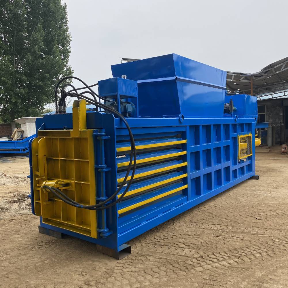 供应废品垃圾压块机液压卧式打包机生产厂家编织吨袋废纸打包机图片