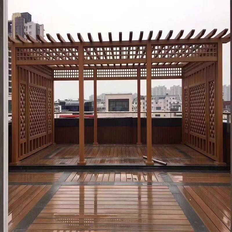 户外防腐木花架葡萄架花格架碳化实木花架阳台花架