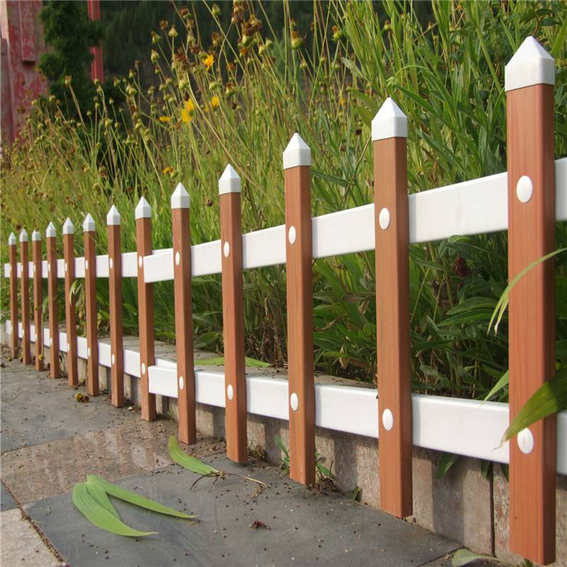 木纹花池围栏仿木绿化带护栏绿色草坪护栏