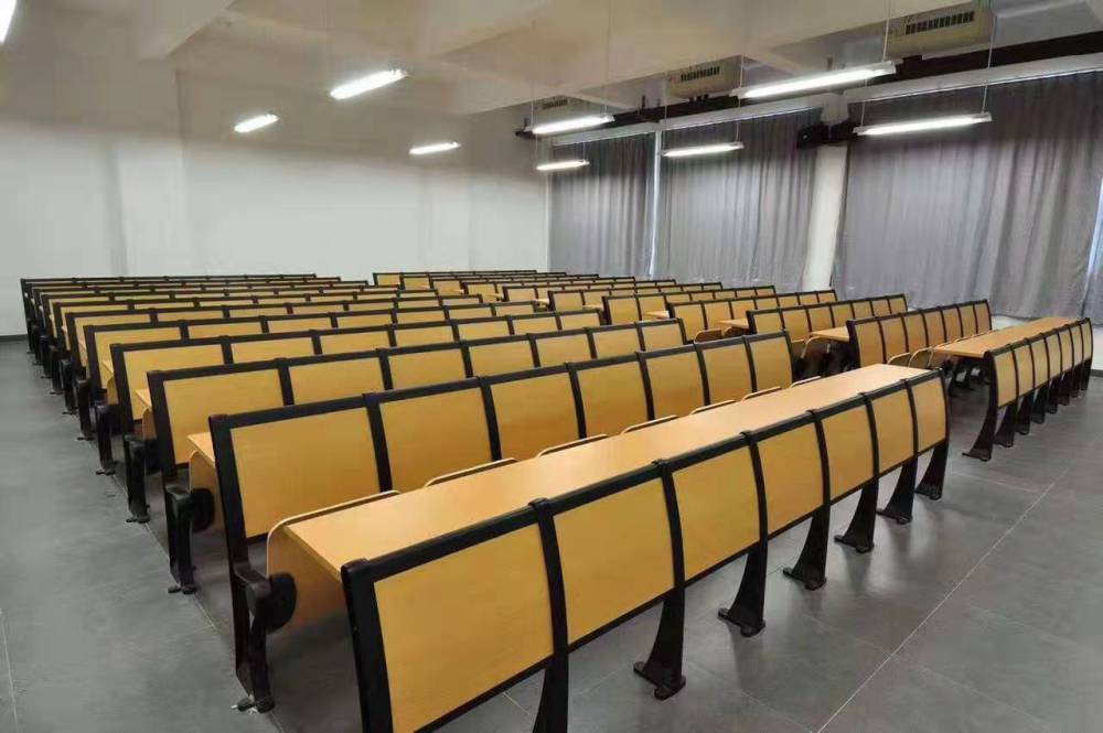 学校阶梯教室椅排椅会议室独角排椅连排不锈钢课桌椅