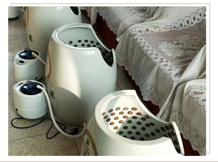 陶瓷蒸脚桶熏蒸足浴蒸汽缸足疗泡脚盆中药汗蒸艾炙熏脚翁陶瓷蒸缸厂家