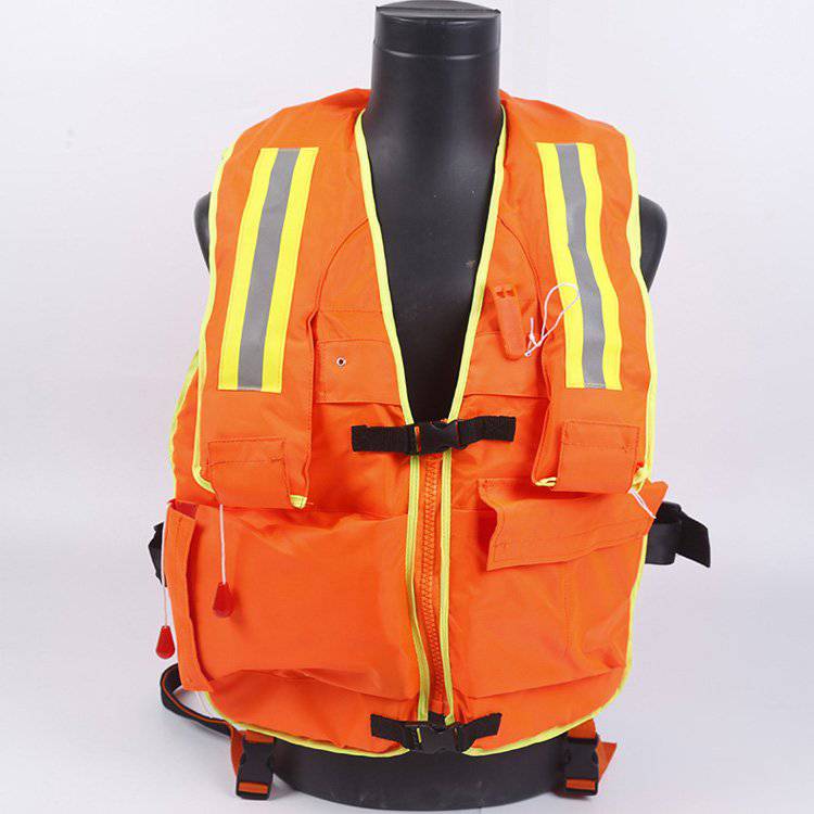 大浮力船用气胀式自动充气钓鱼便携救援冲锋救生衣激流漂浮救生衣图片