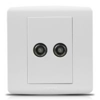 正品TCL开关插座仕界系列二位电视墙壁插座明装插座面板郑州批发