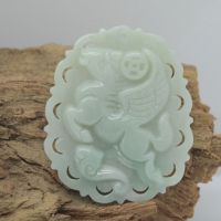 福玉商城翡翠豆青飞黄腾达挂饰 玉器批发 玉石挂件摆件 88002699