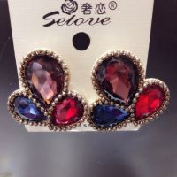 新品时尚耳钉 民族风耳饰饰品 水晶耳钉