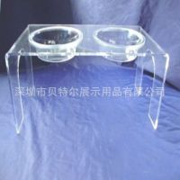 供应亚克力宠物碗 狗碗猫碗 透明宠物食盆架 压克力狗碗狗盆通用定做