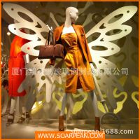 供应透明树脂花朵展示道具 模特衣架厦门橱窗道具 云朵道具