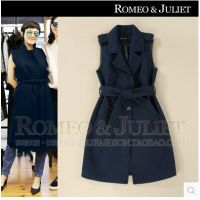 2014秋装新款 *** 欧美***范PU包边长款毛呢气质大衣外套