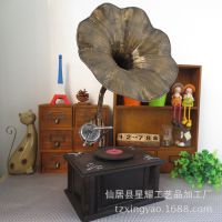 复古留声机摆件 服装店橱窗摆件 影楼拍摄道具 铁皮复古留声机